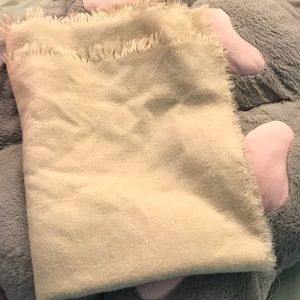 100% Acrylic Beige Blanket Scarf